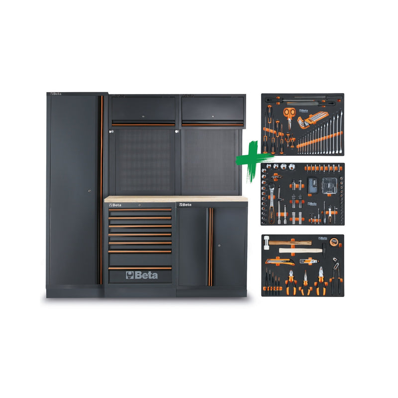 Beta C45PRO Mobile Roller Cab With 5 Drawers For C45PRO 2.0 Workshop Equipment Combination - C45PRO 2.0 C5