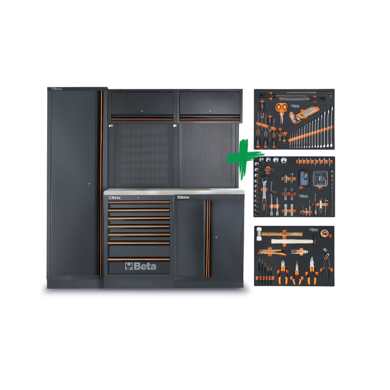Beta C45PRO Mobile Roller Cab With 5 Drawers For C45PRO 2.0 Workshop Equipment Combination - C45PRO 2.0 C5