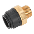 Sealey CAS28BSA John Guest® Brass Straight Adaptor 28mm x 1"BSPT