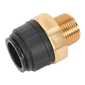 Sealey CAS28BSA John Guest® Brass Straight Adaptor 28mm x 1"BSPT