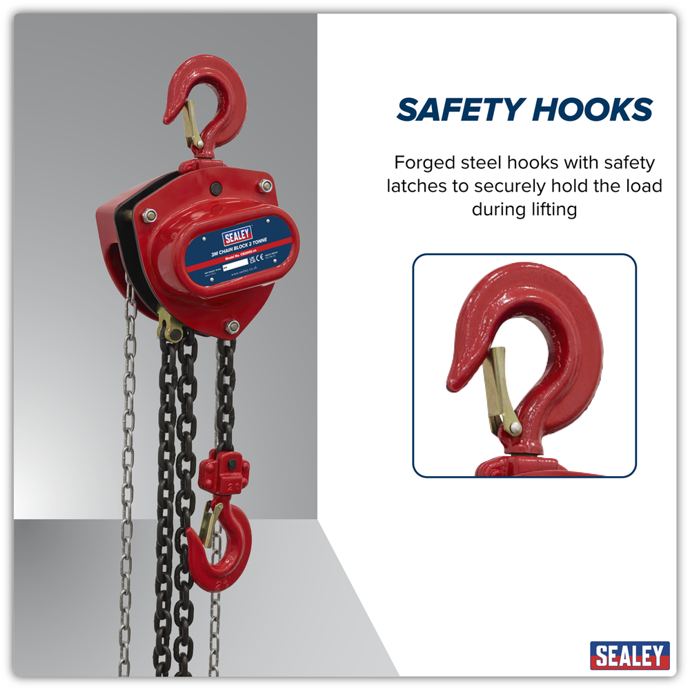 Sealey CB2000 3m Chain Block 2 Tonne - additional view 3