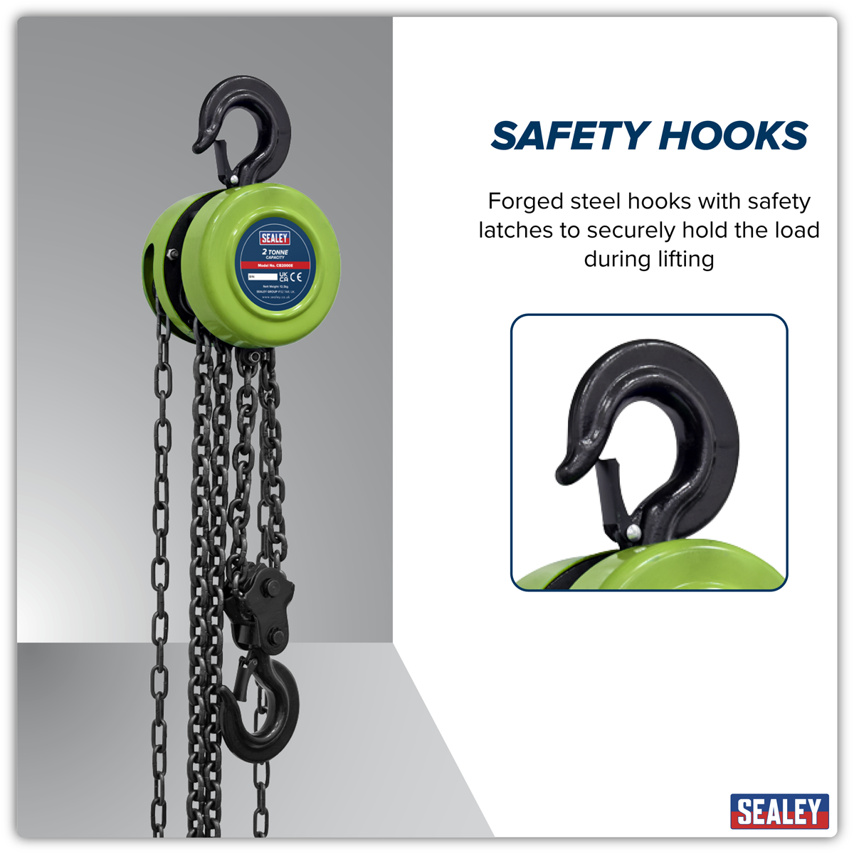 Sealey CB2000E 2.5m Chain Block 2 Tonne - additional view 2
