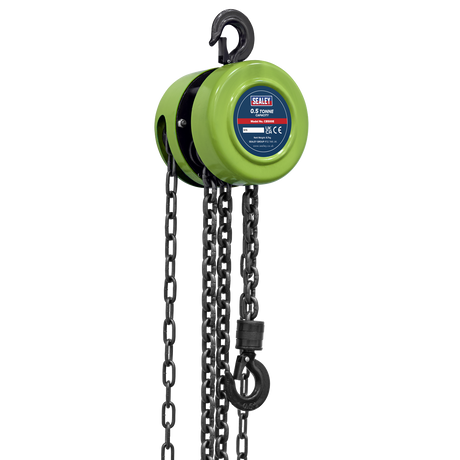 Sealey CB500E 2.5m Chain Block 0.5 Tonne