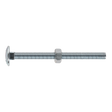 Sealey CBN675 Zinc Plated Coach Bolt & Nut M6 x 75mm, DIN 603 - Pack of 100