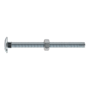 Sealey CBN675 Zinc Plated Coach Bolt & Nut M6 x 75mm, DIN 603 - Pack of 100