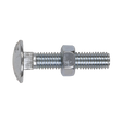 Sealey CBN840 Zinc Plated Coach Bolt & Nut M8 x 40mm, DIN 603 - Pack of 50