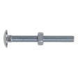 Sealey CBN875 Zinc Plated Coach Bolt & Nut M8 x 75mm, DIN 603 - Pack of 50