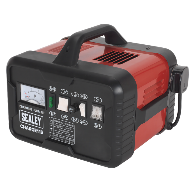 Sealey CHARGE115 12/24V Battery Charger 19A 230V
