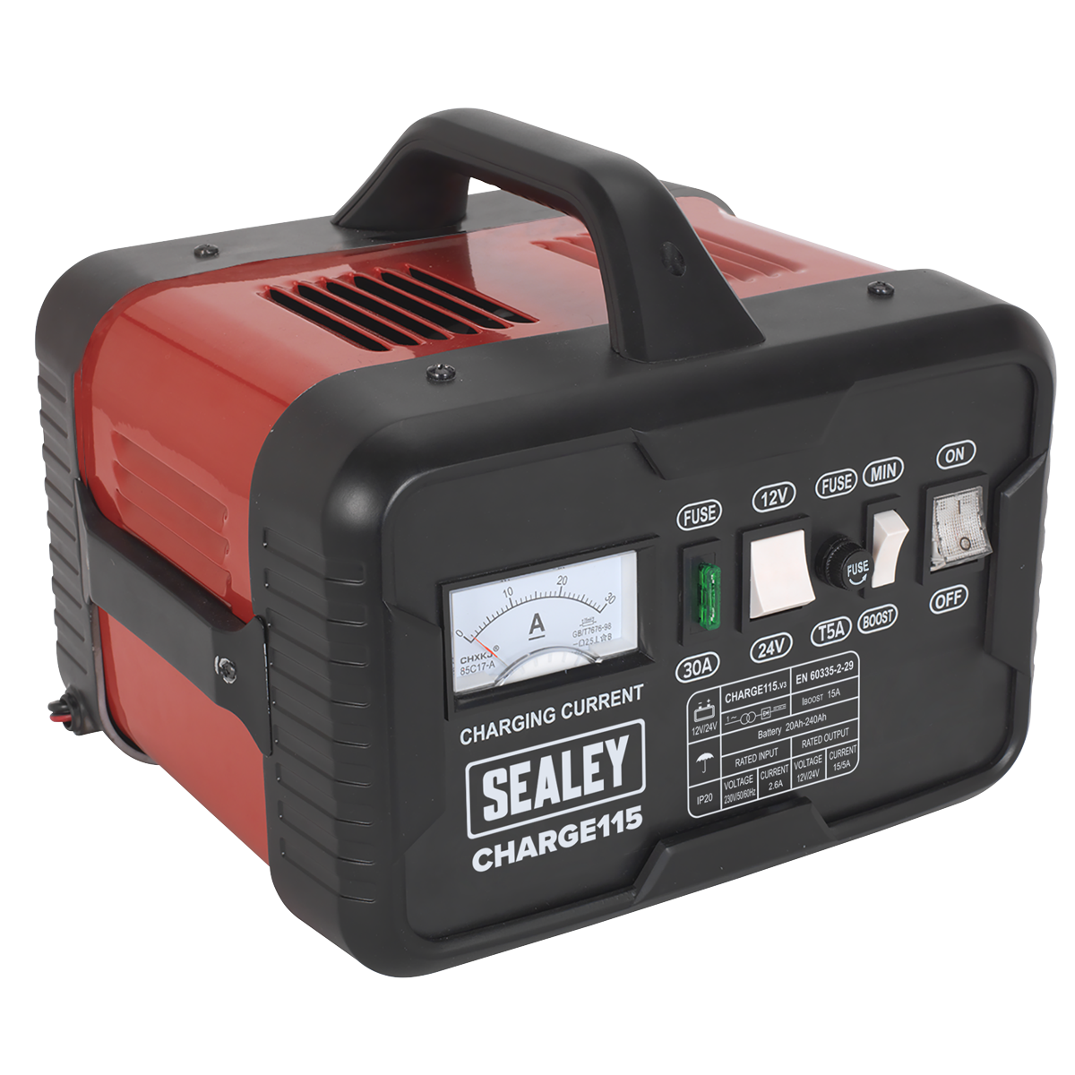 Sealey CHARGE115 12/24V Battery Charger 19A 230V - additional view 8