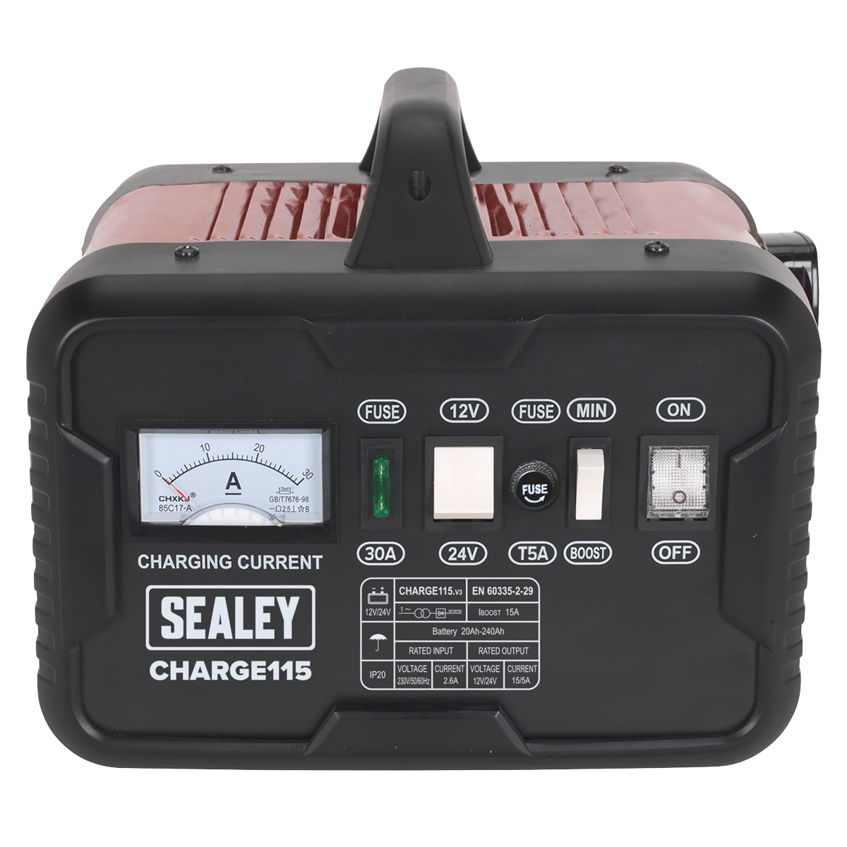 Sealey CHARGE115 12/24V Battery Charger 19A 230V - additional view 7