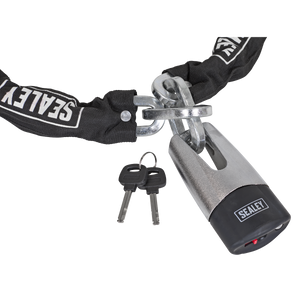 Sealey CLA109DL Motorcycle Chain & Disc Lock 10.5 x 10.5 x 1500mm 4* ART Approved - additional view 3