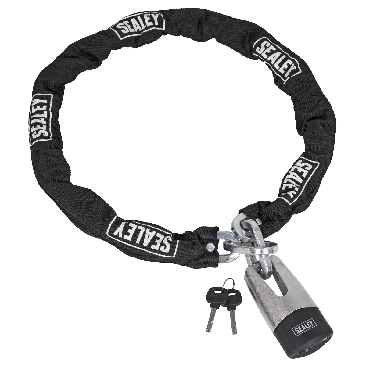 Sealey CLA109DL Motorcycle Chain & Disc Lock 10.5 x 10.5 x 1500mm 4* ART Approved