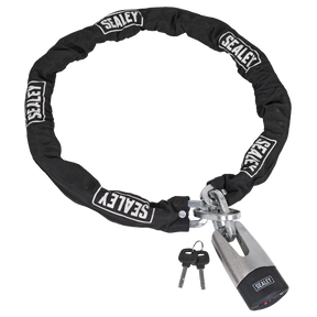 Sealey CLA109DL Motorcycle Chain & Disc Lock 10.5 x 10.5 x 1500mm 4* ART Approved