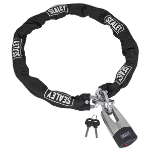 Sealey CLA109DL Motorcycle Chain & Disc Lock 10.5 x 10.5 x 1500mm 4* ART Approved