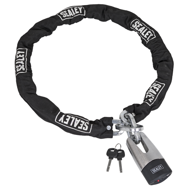 Sealey CLA109DL Motorcycle Chain & Disc Lock 10.5 x 10.5 x 1500mm 4* ART Approved