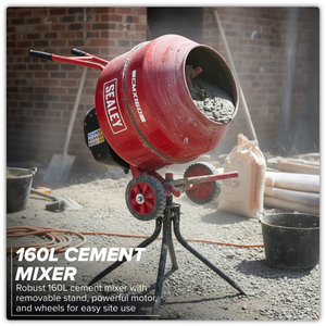 Sealey CMX160 160L Cement Mixer with Stand 650W - additional view 13