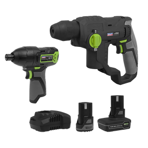 Sealey CP108VCOMBO4EU 2 x SV10.8 Series Cordless Power Tool Kit 10.8V - 2 Batteries & Euro Plug - additional view 9