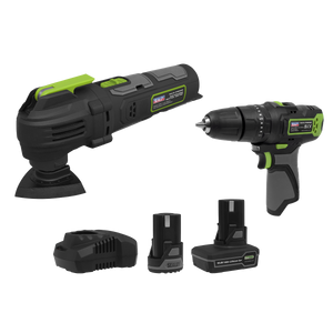 Sealey CP108VCOMBO5EU 2 x SV10.8 Series Cordless Power Tool Kit 10.8V - 2 Batteries & Euro Plug - additional view 5