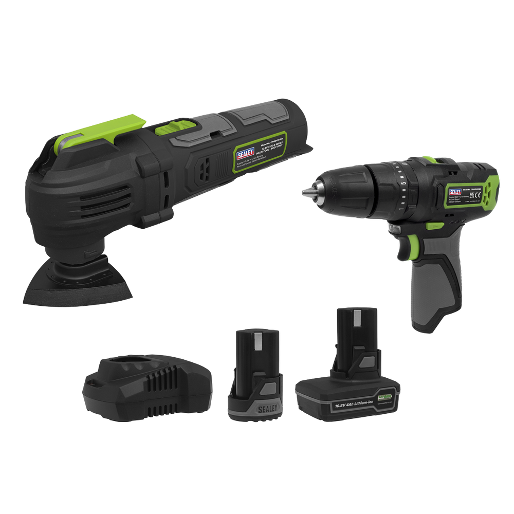 Sealey CP108VCOMBO5 2 x SV10.8 Series Cordless Power Tool Kit 10.8V - 2 Batteries - additional view 3
