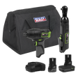 Sealey CP108VCOMBO6EU 2 x SV10.8 Series Cordless Power Tool Kit 10.8V - 2 Batteries & Euro Plug