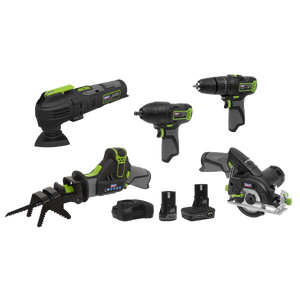 Sealey CP108VCOMBO8EU 5 x SV10.8 Series Cordless Power Tool Kit 10.8V - 2 Batteries & Euro Plug - additional view 12
