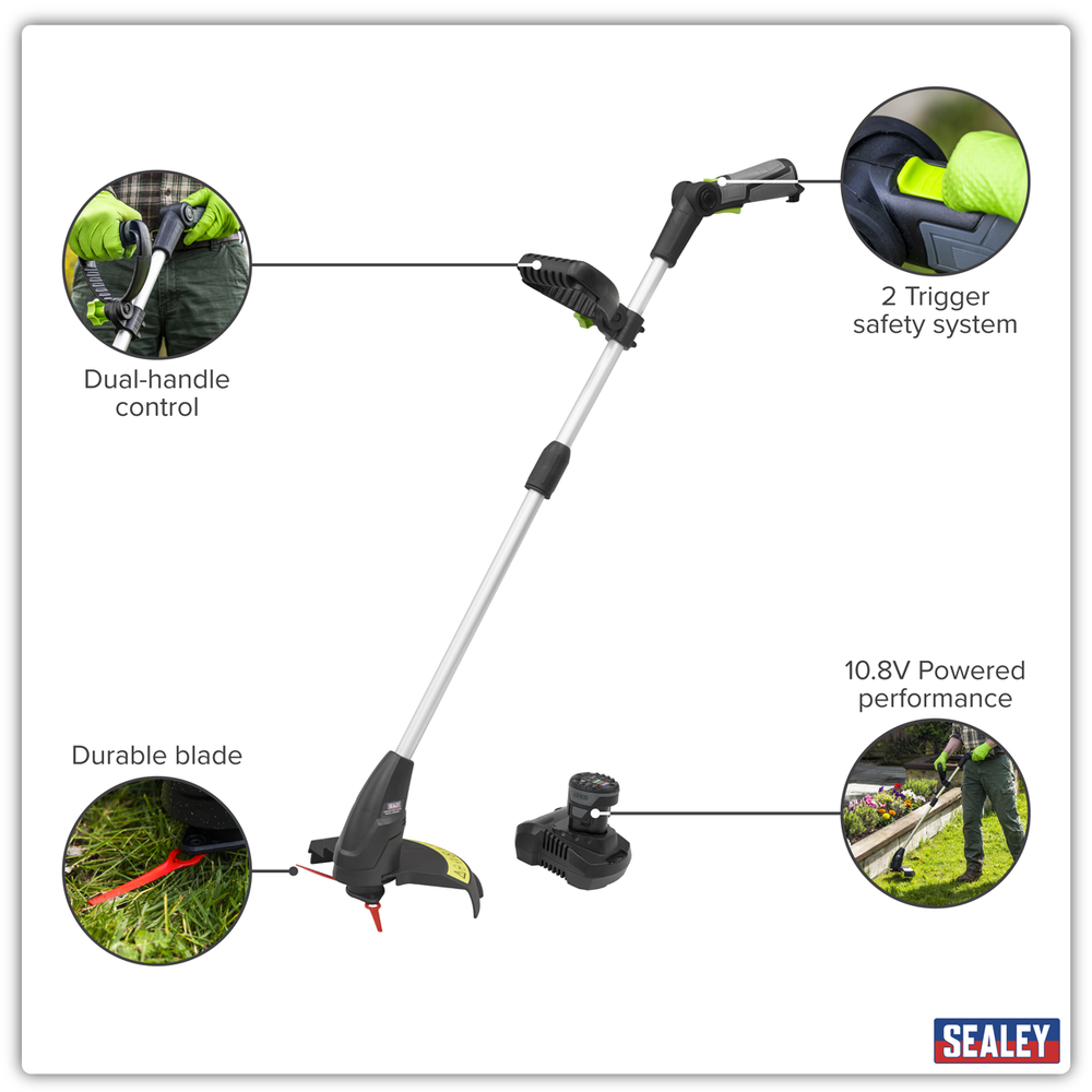 Sealey CP108VGS SV10.8 Series Cordless Grass Trimmer Kit 10.8V 2Ah - additional view 8