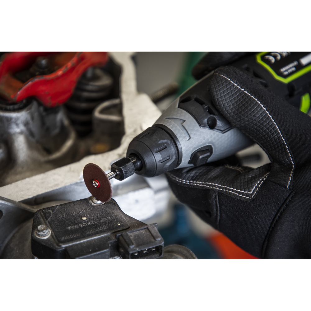 Sealey CP108VMGBO SV10.8 Series Cordless Multipurpose Mini Grinder & 50pc Accessory Kit 10.8V - Body - additional view 10