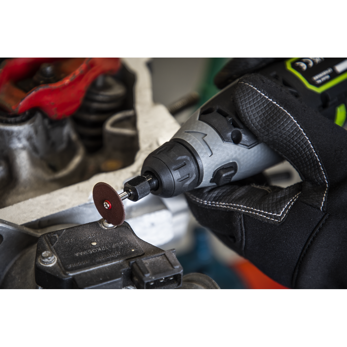 Sealey CP108VMGBO SV10.8 Series Cordless Multipurpose Mini Grinder & 50pc Accessory Kit 10.8V - Body - additional view 10