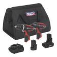 Sealey CP1200COMBO6 2 x SV12 Series Cordless Power Tool Kit 12V - 2 Batteries