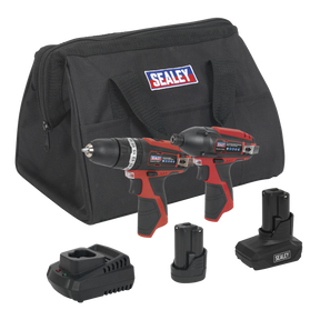 Sealey CP1200COMBO6 2 x SV12 Series Cordless Power Tool Kit 12V - 2 Batteries