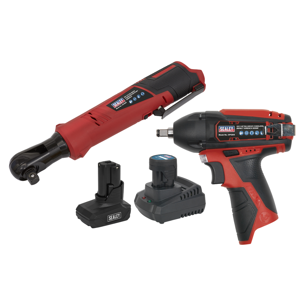 Sealey CP1200COMBO8 2 x SV12 Series Cordless Power Tool Kit 12V - 2 Batteries - additional view 3