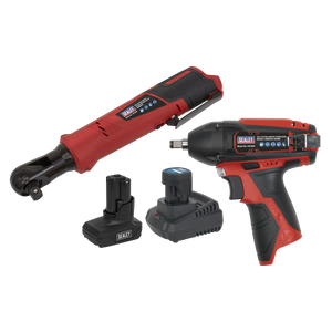 Sealey CP1200COMBO8 2 x SV12 Series Cordless Power Tool Kit 12V - 2 Batteries - additional view 3