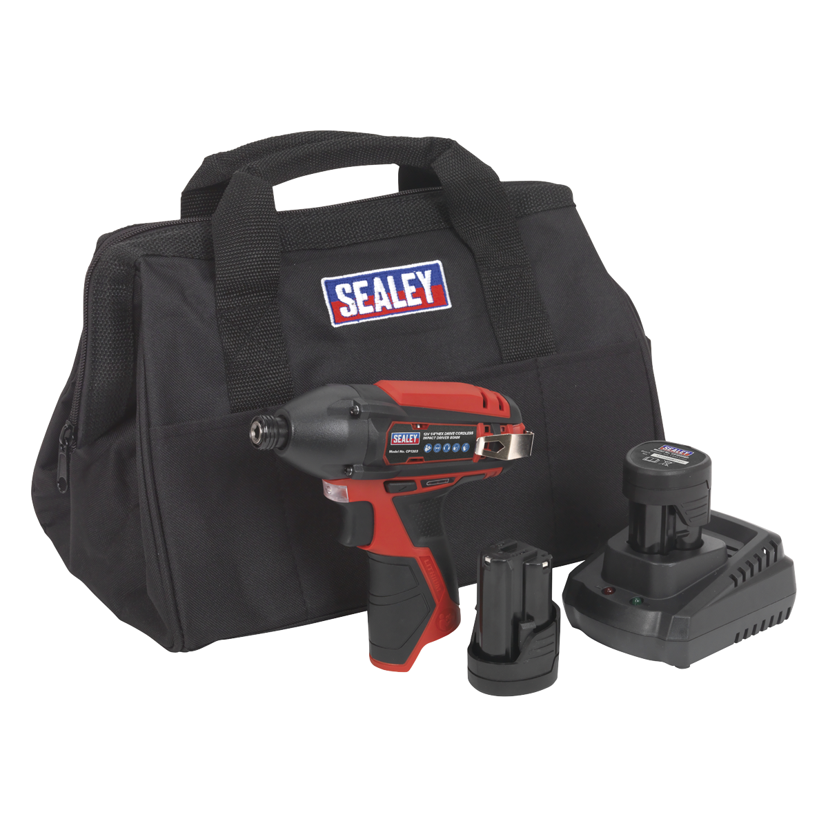 Sealey CP1203KIT SV12 Series 1/4"Hex Drive Cordless Impact Driver Kit 12V 2Ah - 2 Batteries - additional view 6