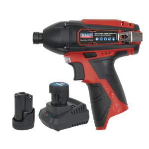 Sealey CP1203KIT SV12 Series 1/4"Hex Drive Cordless Impact Driver Kit 12V 2Ah - 2 Batteries