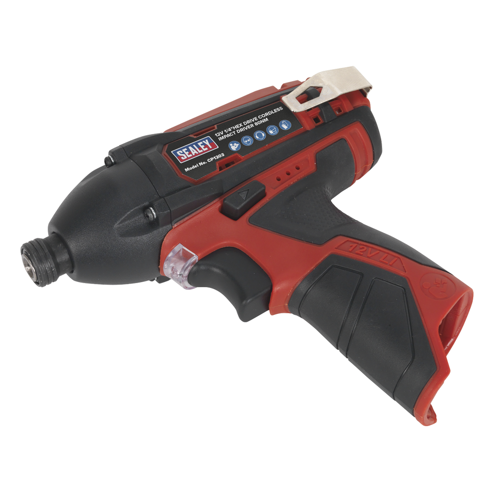 Sealey CP1203 SV12 Series 1/4"Hex Drive Cordless Impact Driver 12V - Body Only - additional view 3