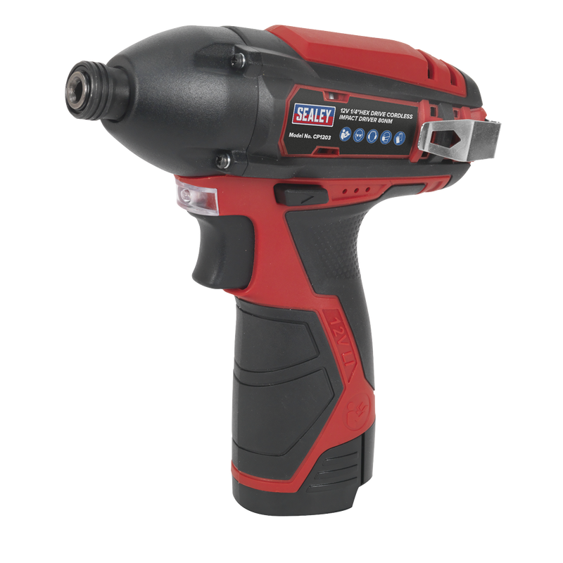 Sealey CP1203 SV12 Series 1/4"Hex Drive Cordless Impact Driver 12V - Body Only - additional view 5