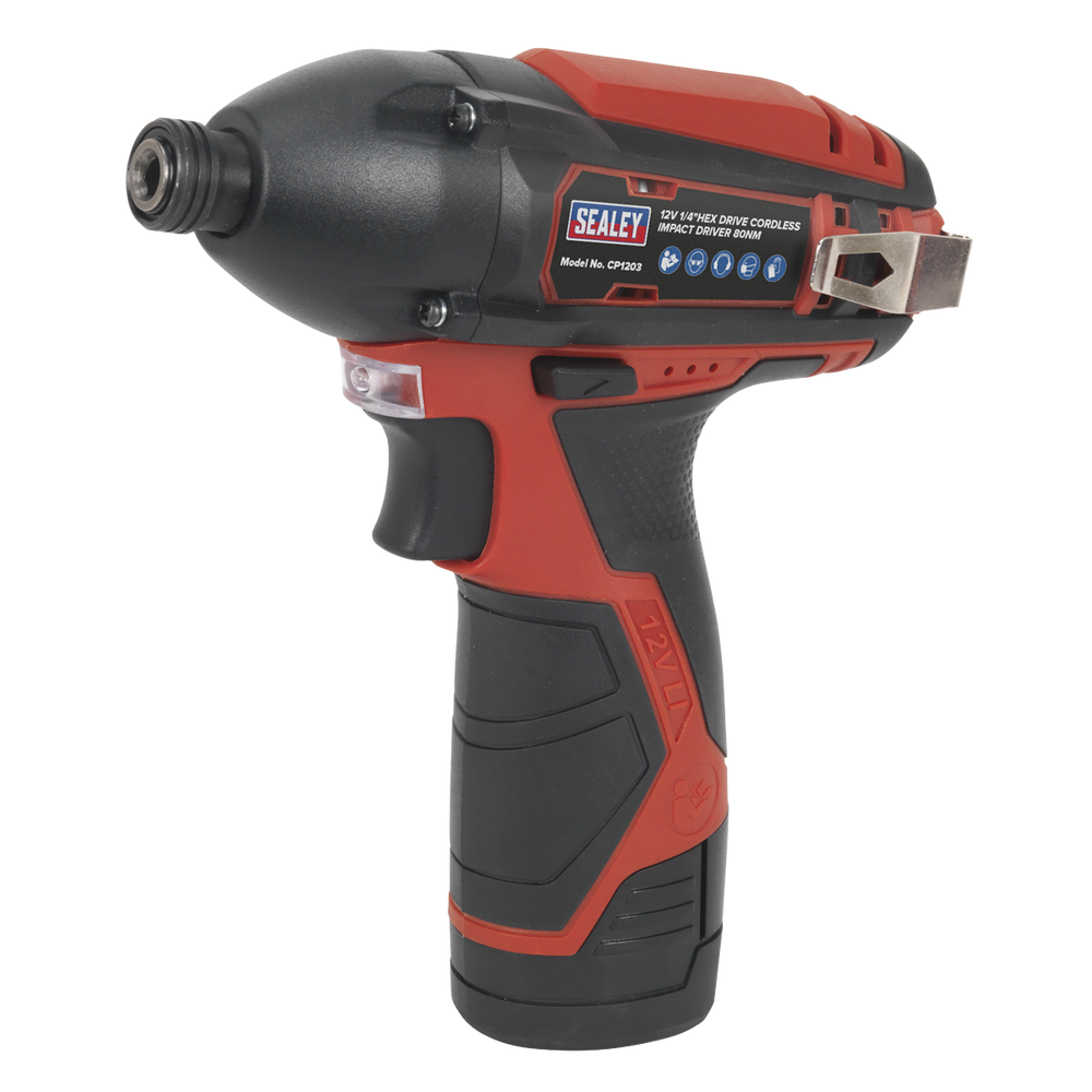 Sealey CP1203 SV12 Series 1/4"Hex Drive Cordless Impact Driver 12V - Body Only - additional view 7