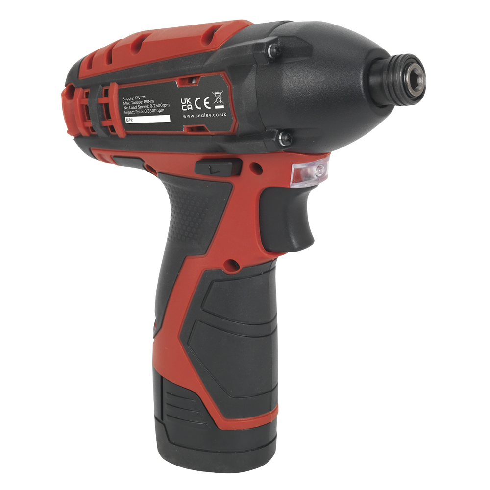 Sealey CP1203 SV12 Series 1/4"Hex Drive Cordless Impact Driver 12V - Body Only - additional view 8