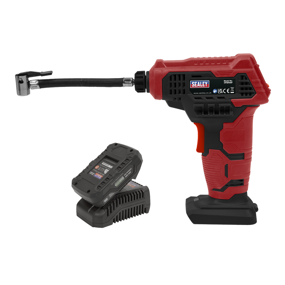 Sealey CP20VAPKIT1 SV20 Series Cordless Tyre Inflator Kit 20V 2Ah - additional view 4