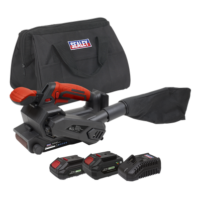 Sealey CP20VBSKIT SV20 Series 76mm Cordless Belt Sander Kit 20V - 2 Batteries