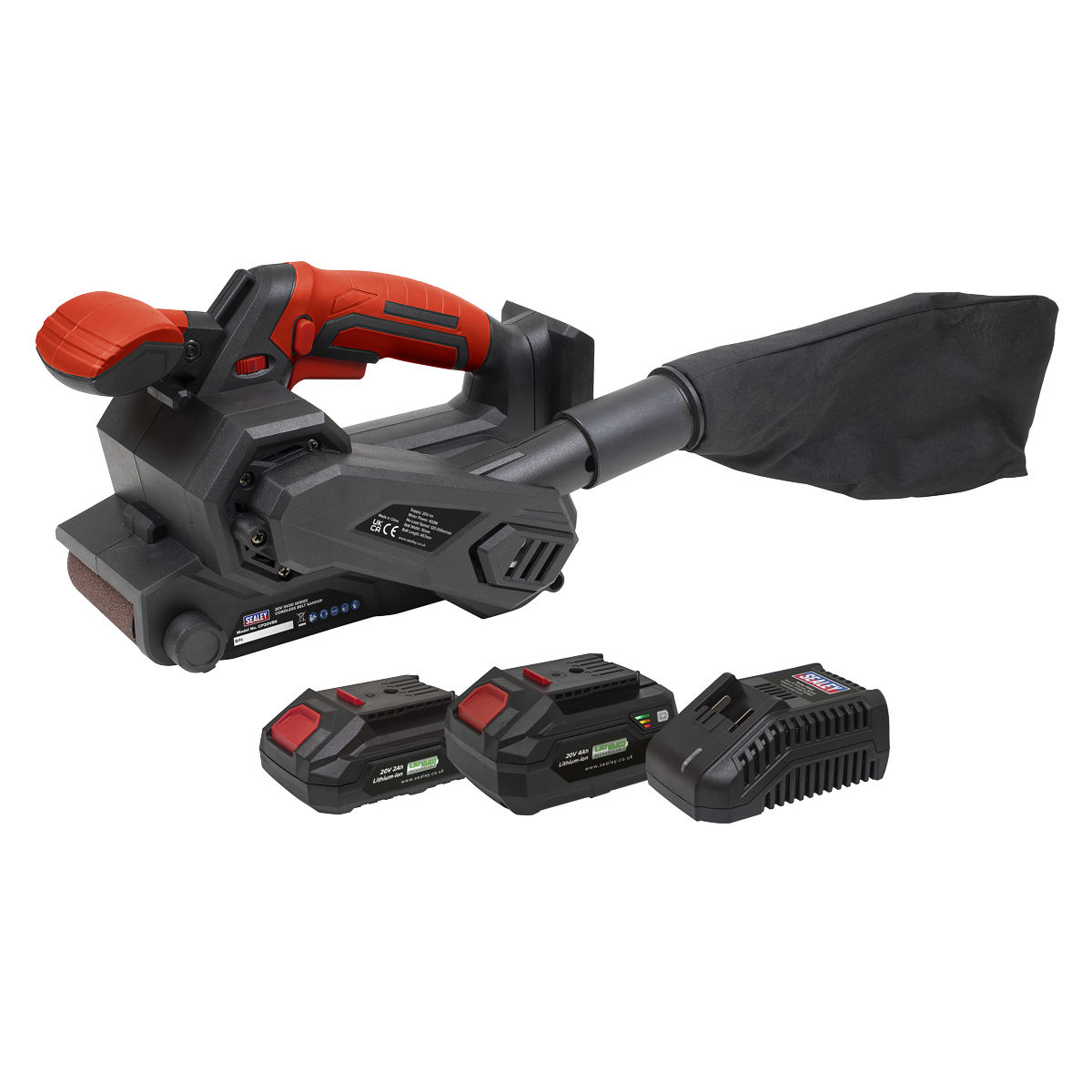 Sealey CP20VBSKIT SV20 Series 76mm Cordless Belt Sander Kit 20V - 2 Batteries - additional view 2