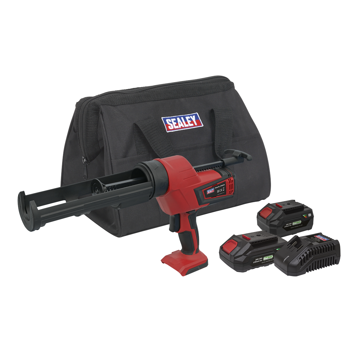 Sealey CP20VCGKIT SV20 Series 310ml Cordless Caulking Gun Kit 20V - 2 Batteries