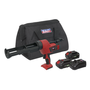 Sealey CP20VCGKIT SV20 Series 310ml Cordless Caulking Gun Kit 20V - 2 Batteries