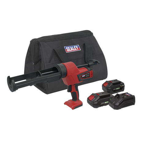 Sealey CP20VCGKIT SV20 Series 310ml Cordless Caulking Gun Kit 20V - 2 Batteries