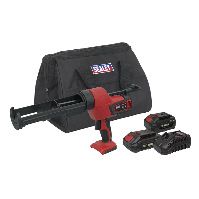 Sealey CP20VCGKIT SV20 Series 310ml Cordless Caulking Gun Kit 20V - 2 Batteries