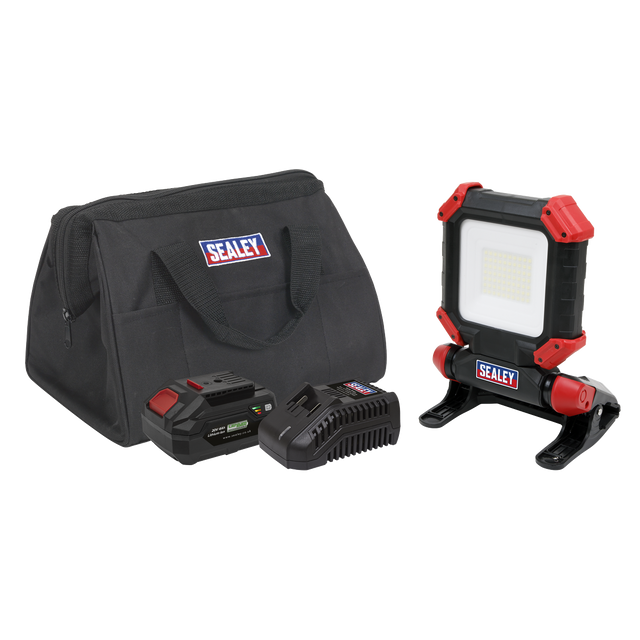 Sealey CP20VCLKIT1 SV20 Series 15W Cordless SMD LED Worklight Kit 20V 4Ah
