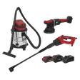 Sealey CP20VCOMBO10 3 x SV20 Series Cordless Power Tool Car Valeting Kit 20V - 2 Batteries