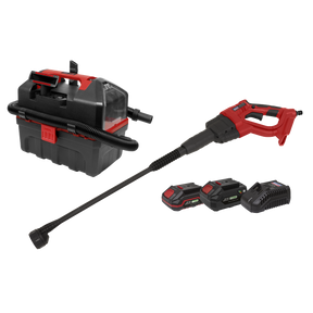 Sealey CP20VCOMBO11 2 x SV20 Series Cordless Power Tool Car Cleaning Kit 20V - 2 Batteries