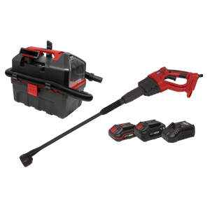 Sealey CP20VCOMBO11 2 x SV20 Series Cordless Power Tool Car Cleaning Kit 20V - 2 Batteries