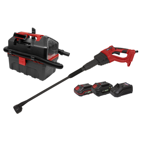 Sealey CP20VCOMBO11 2 x SV20 Series Cordless Power Tool Car Cleaning Kit 20V - 2 Batteries